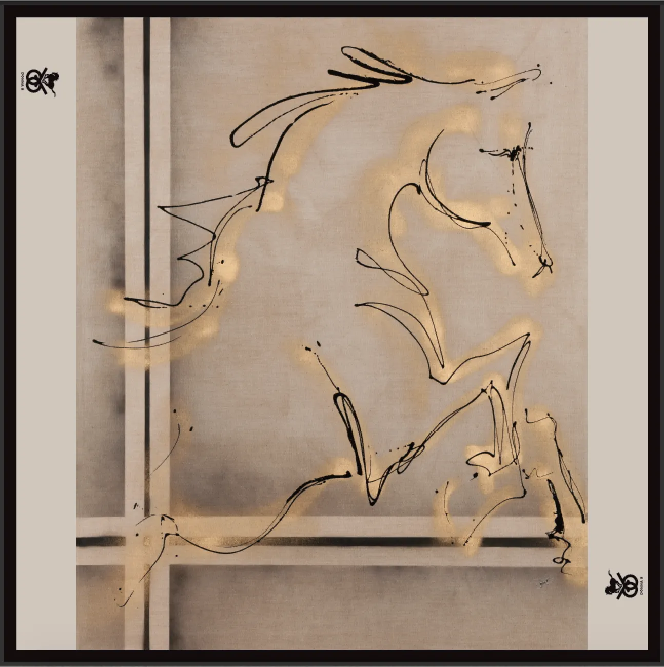 Equestrian Silk Scarf - Greeting