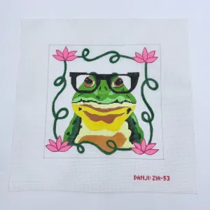 Frog with Glasses Canvas