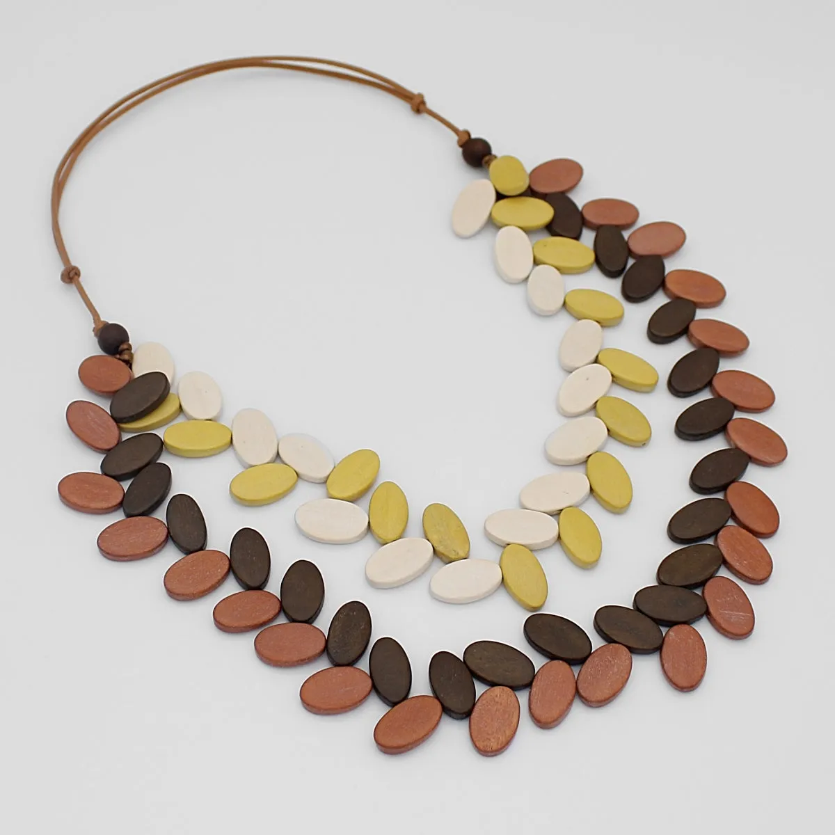 Giada Cocoa Cream Dual Strand Necklace