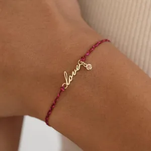 Gold Love Cord Bracelet