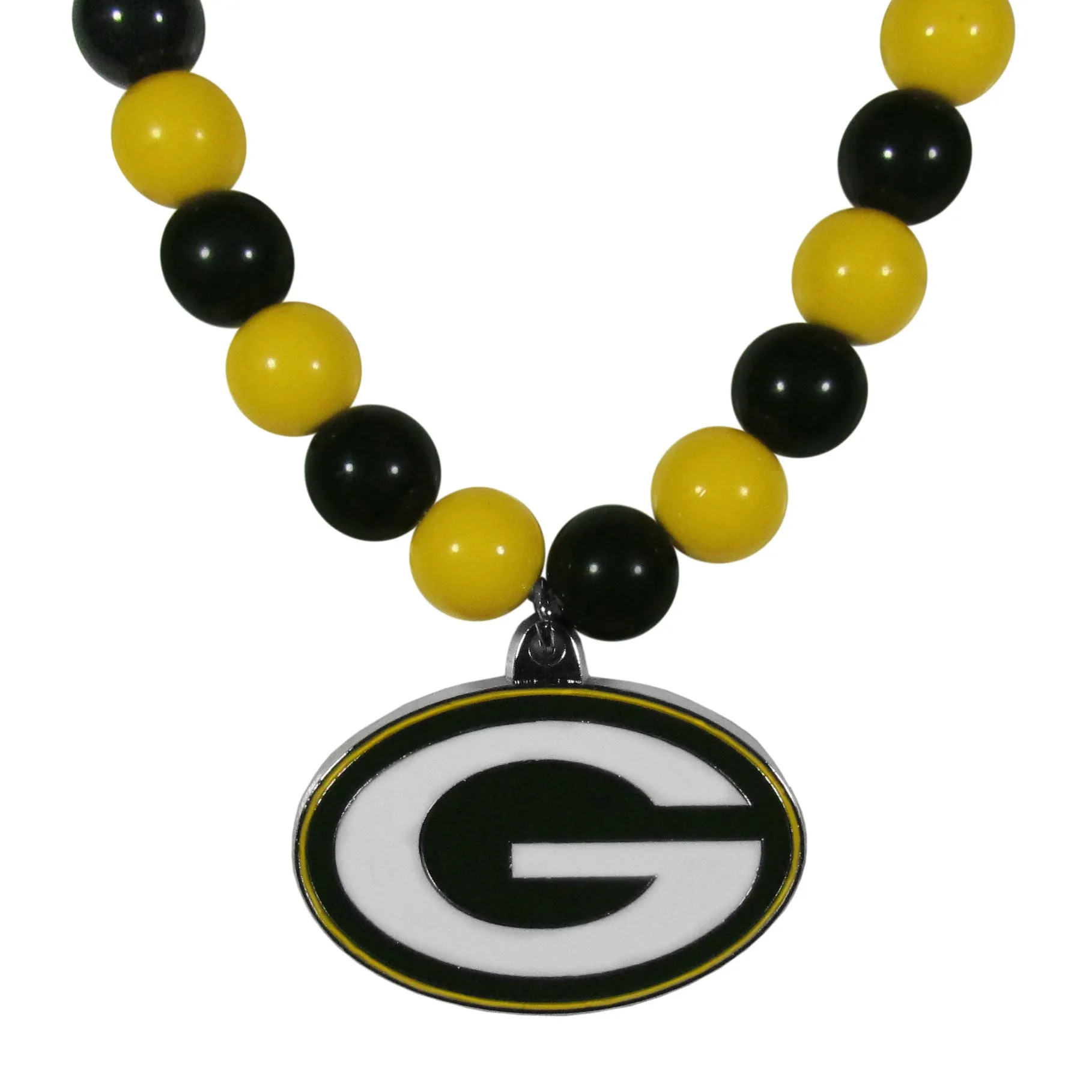 Green Bay Packers Fan Bead Necklace