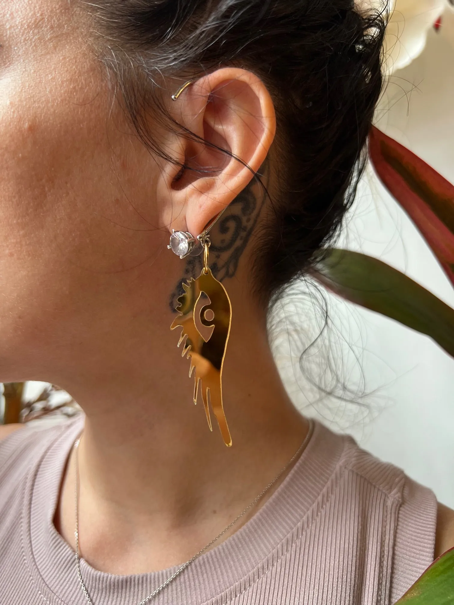 Heartless Revival Winged Over-Earrings