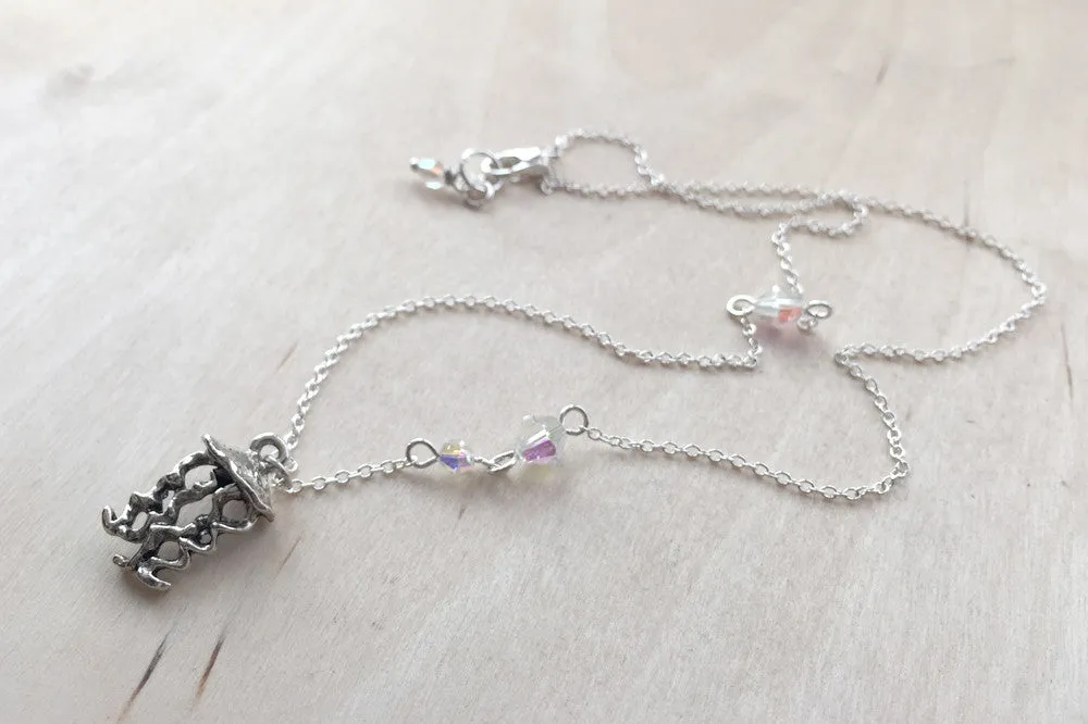 Jellyfish Necklace | Nautical Jewelry | Silver Jellyfish Charm Necklace