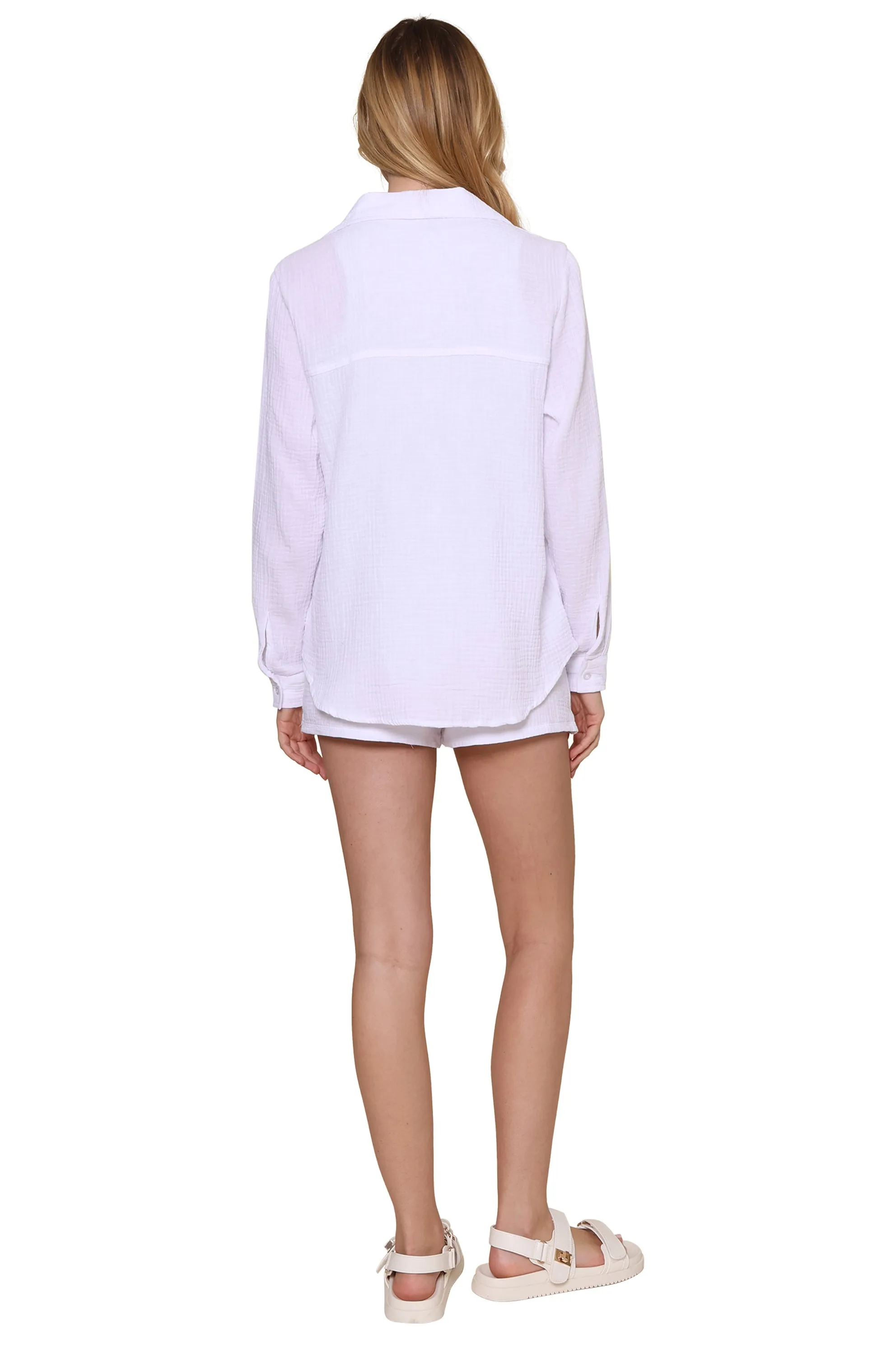 Kali Button Up Gauze Top