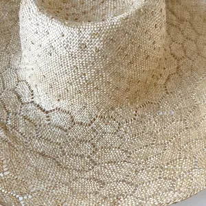 Knotted Parisisal Honeycomb Brim Straw Body