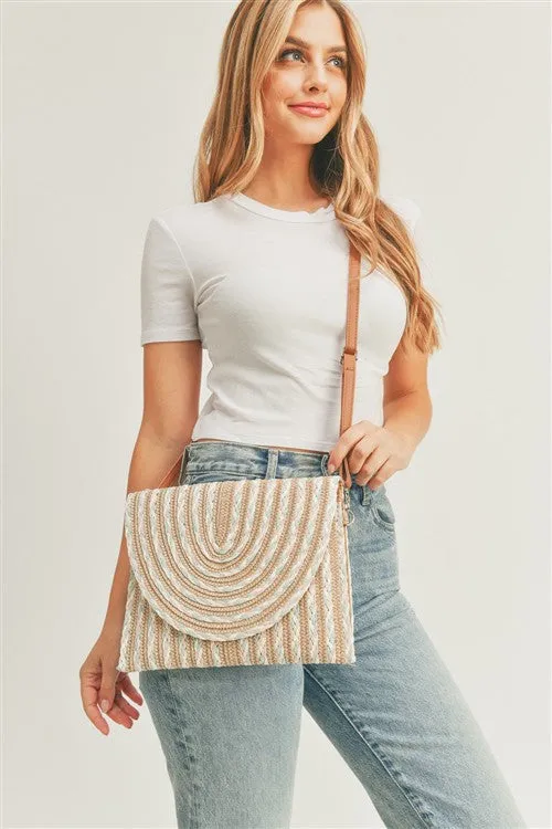 Let's Have Fun - Straw Clutch & Crossbody Bag