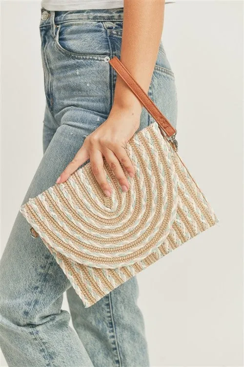 Let's Have Fun - Straw Clutch & Crossbody Bag