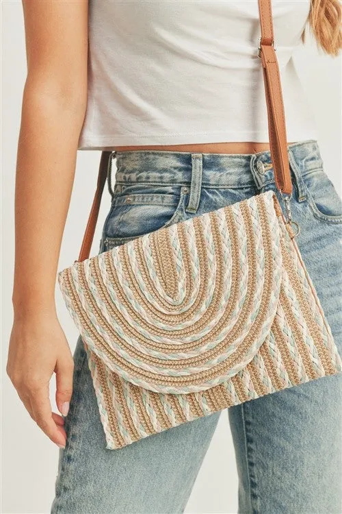 Let's Have Fun - Straw Clutch & Crossbody Bag