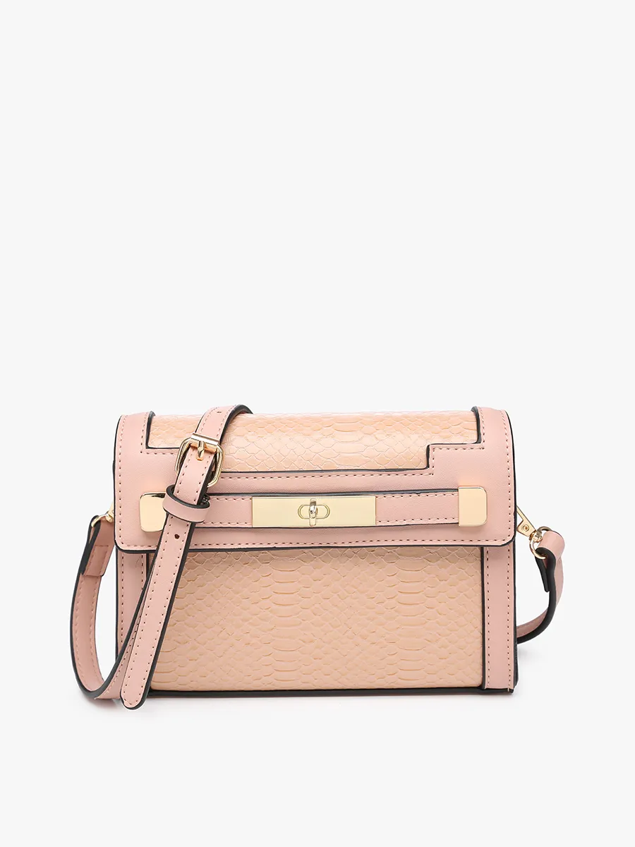 Lilac Etta Snake Crossbody