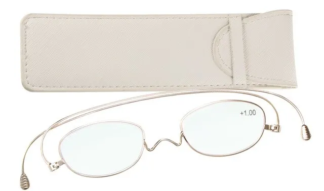 Meeshow Unisex Full Rim Oval Titanium Reading Glasses 0390