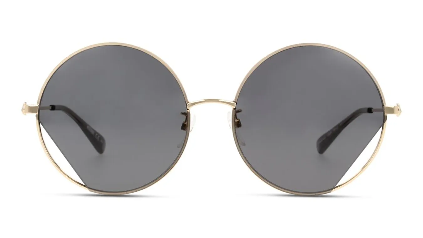 Moschino Round Gold and Grey Sunglasses