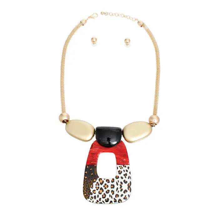 Necklace Leopard Teardrop Pendant for Women