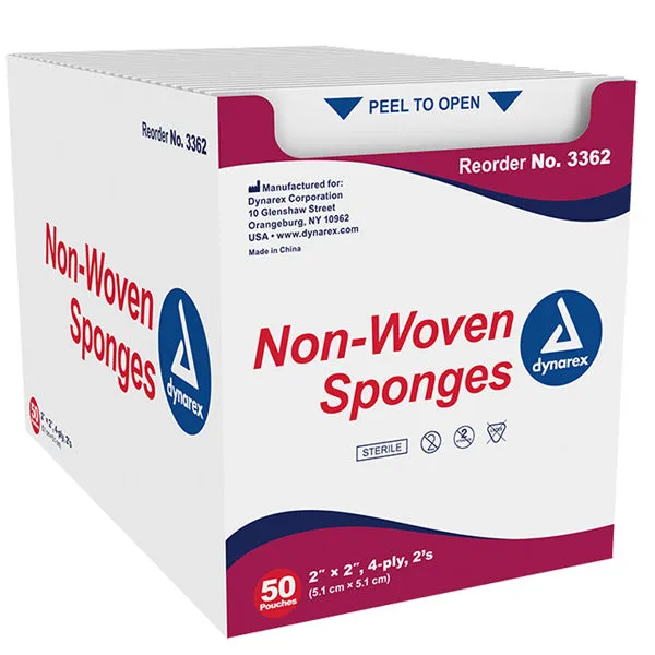 Non-Woven Gauze Sponges, Sterile 4-Ply