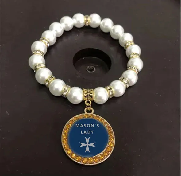 Order Of Malta Commandery Bracelet - Gold and White