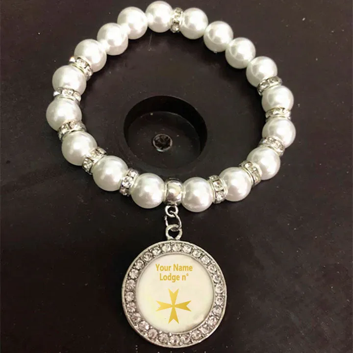 Order Of Malta Commandery Bracelet - Gold and White