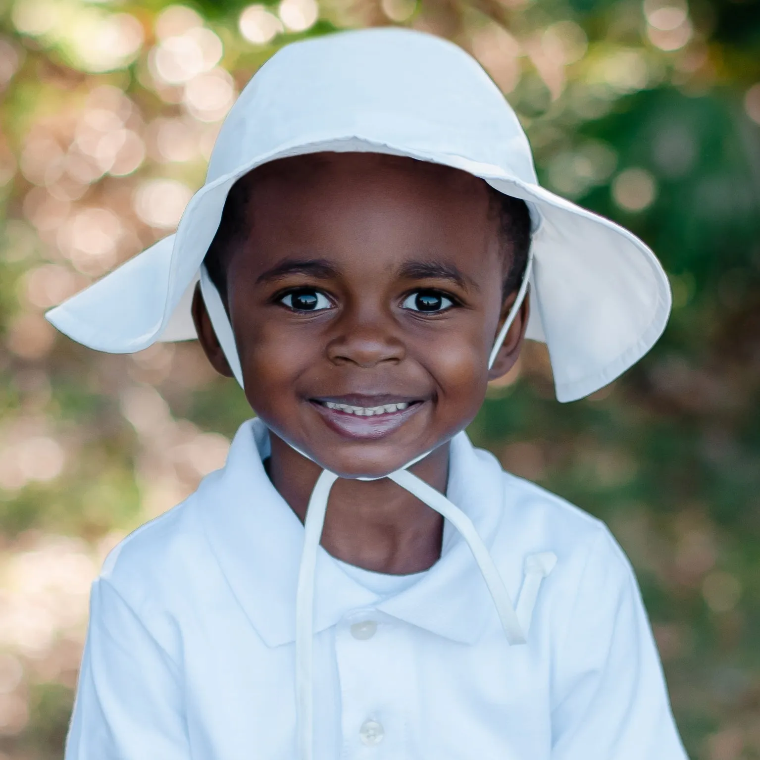 Personalized White Wide Brim Sun Protective Baby and Toddler Sun Hat for Boys Newborn Hats Infant Summer Hat