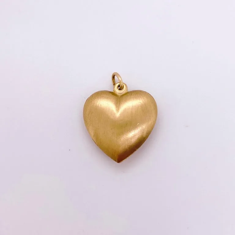 Puffed Heart Charm Pendant