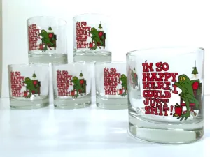 Retro Humorous Frog Old Fashion Glasses (Set of 6)