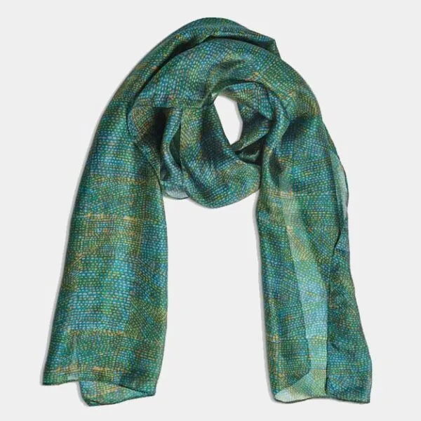 Silk Scarf - Gallery Teal