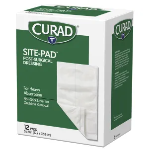 Site-Pad Post Surgical Dressing 5" x 9" Curad Non-Stick Pads 12/Box