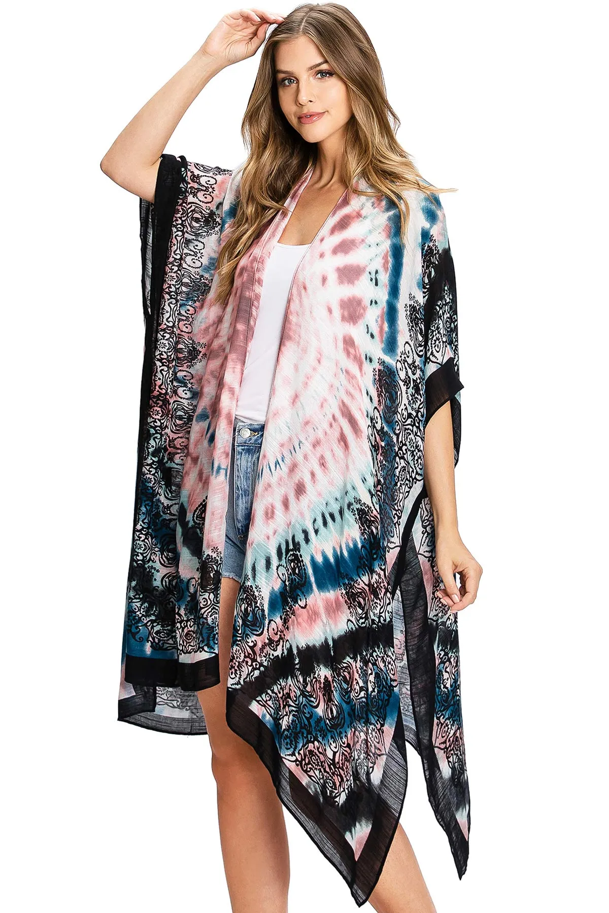 Sketch Tie-Dye Kimono