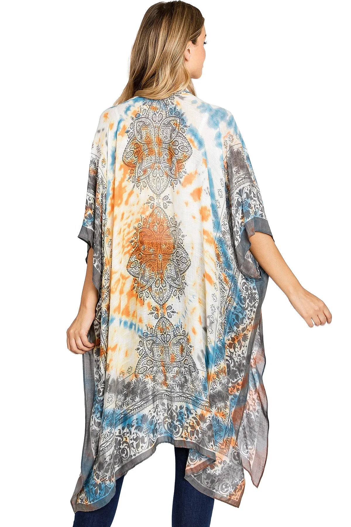 Sketch Tie-Dye Kimono