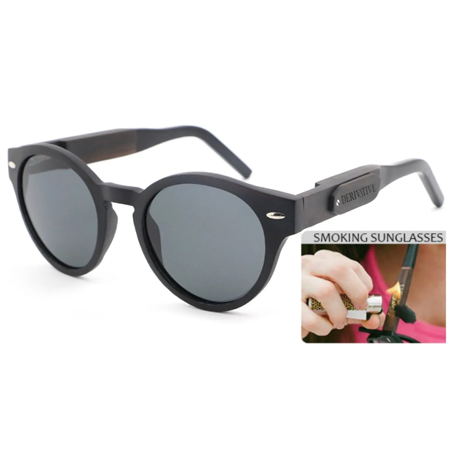 Smokable Pipe Sunglasses // Round