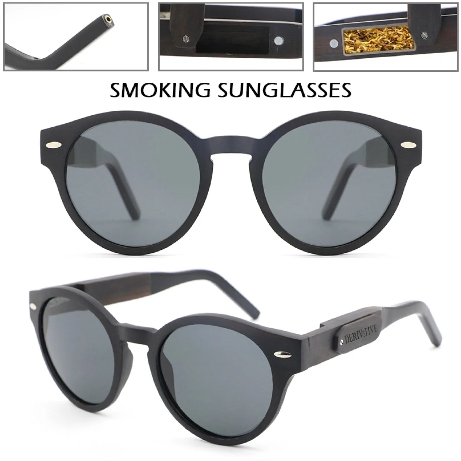 Smokable Pipe Sunglasses // Round