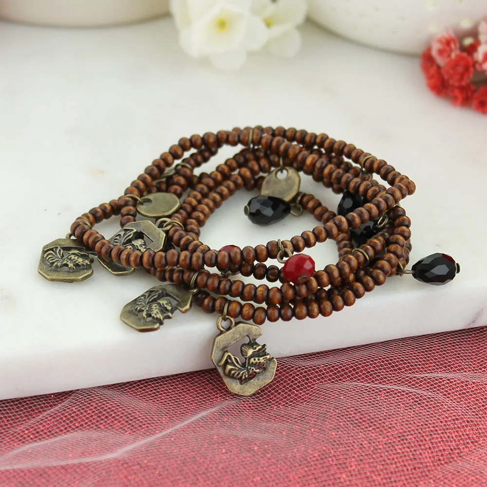 South Carolina Wood Bead Stretch Necklace/Bracelet