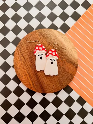 Spooky Sally Mushroom | Clay Earrings