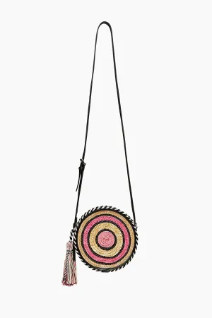 Straw Circle Crossbody