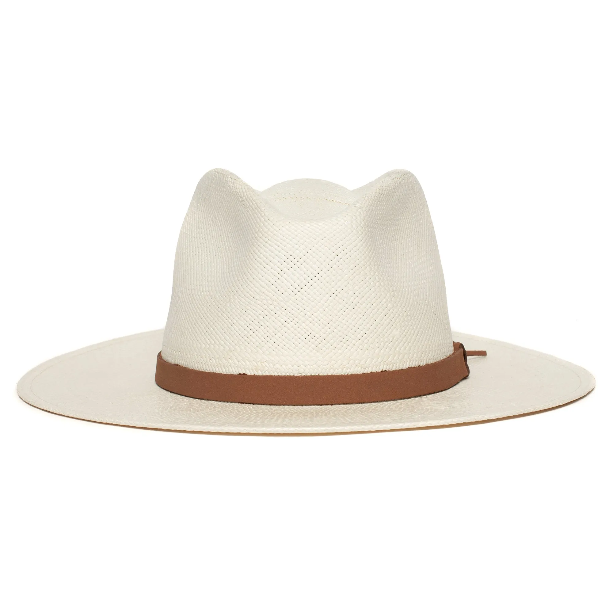 Summer Straw Fedora Hat-Black