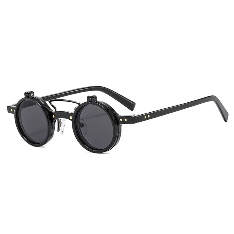 TEEK - Round Punk Double Bridge Sunglasses