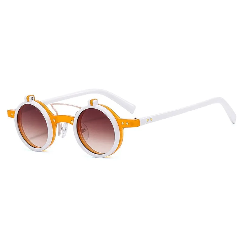 TEEK - Round Punk Double Bridge Sunglasses