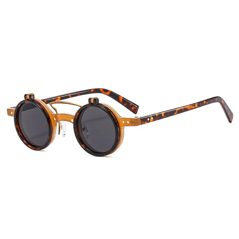 TEEK - Round Punk Double Bridge Sunglasses