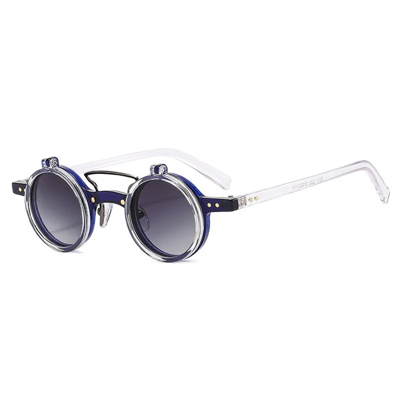 TEEK - Round Punk Double Bridge Sunglasses