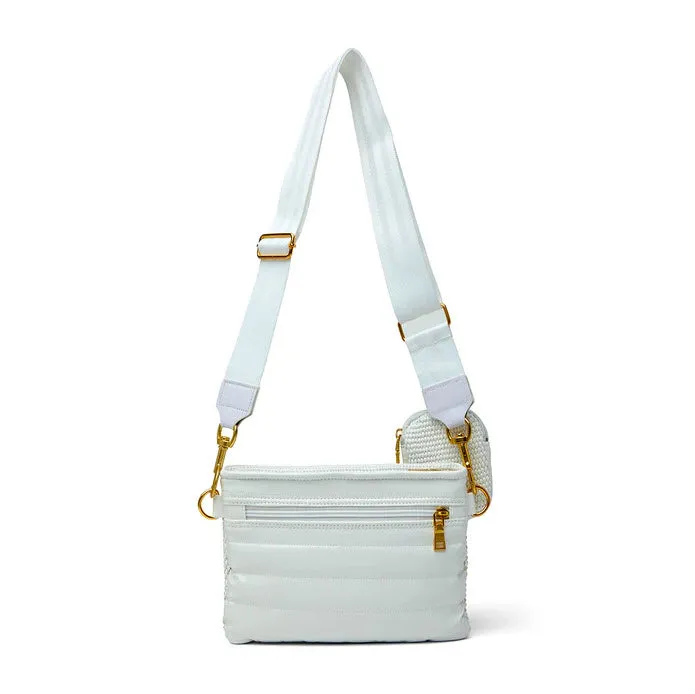 The Downtown Crossbody in White Raffia