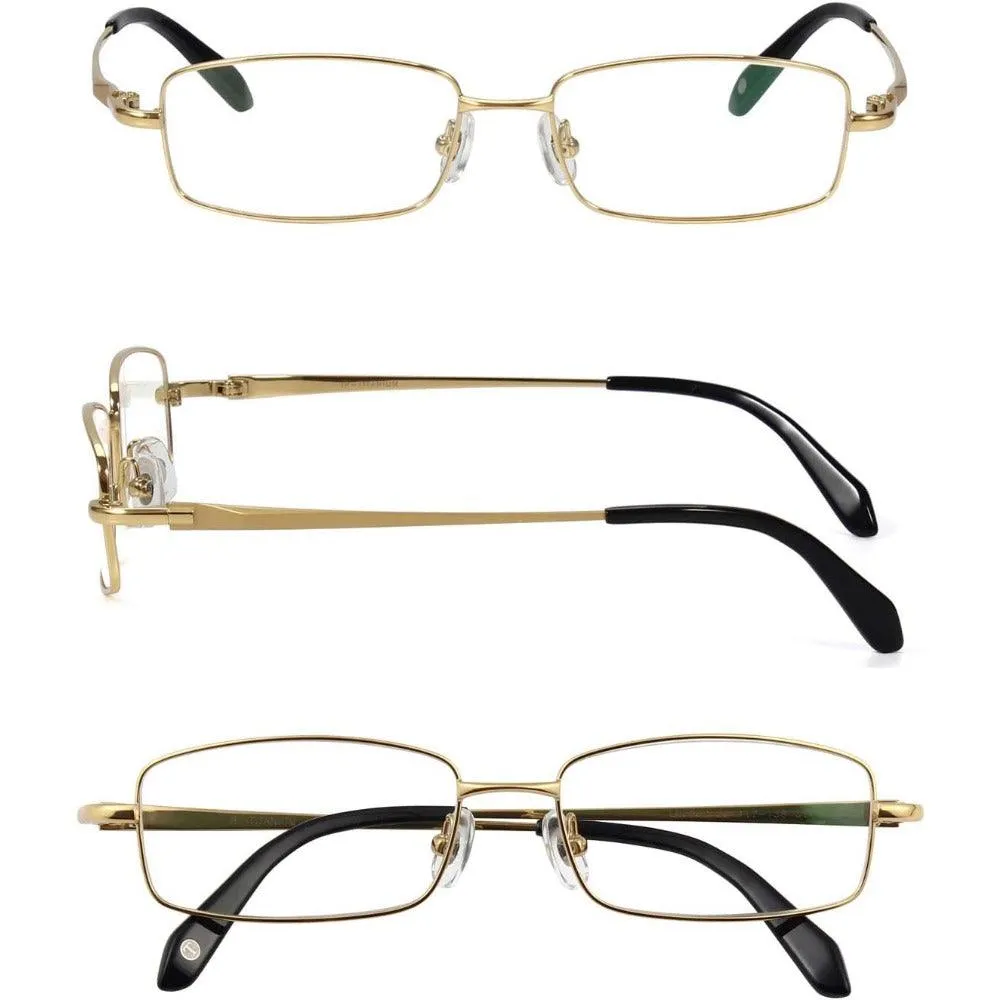 Titanium Rectangle Eyeglasses for Men - Model A9867