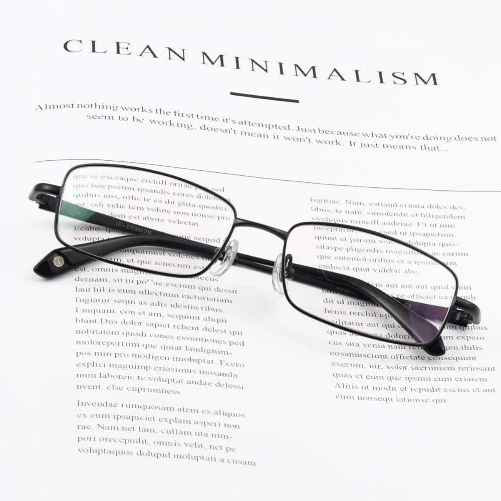 Titanium Rectangle Eyeglasses for Men - Model A9867