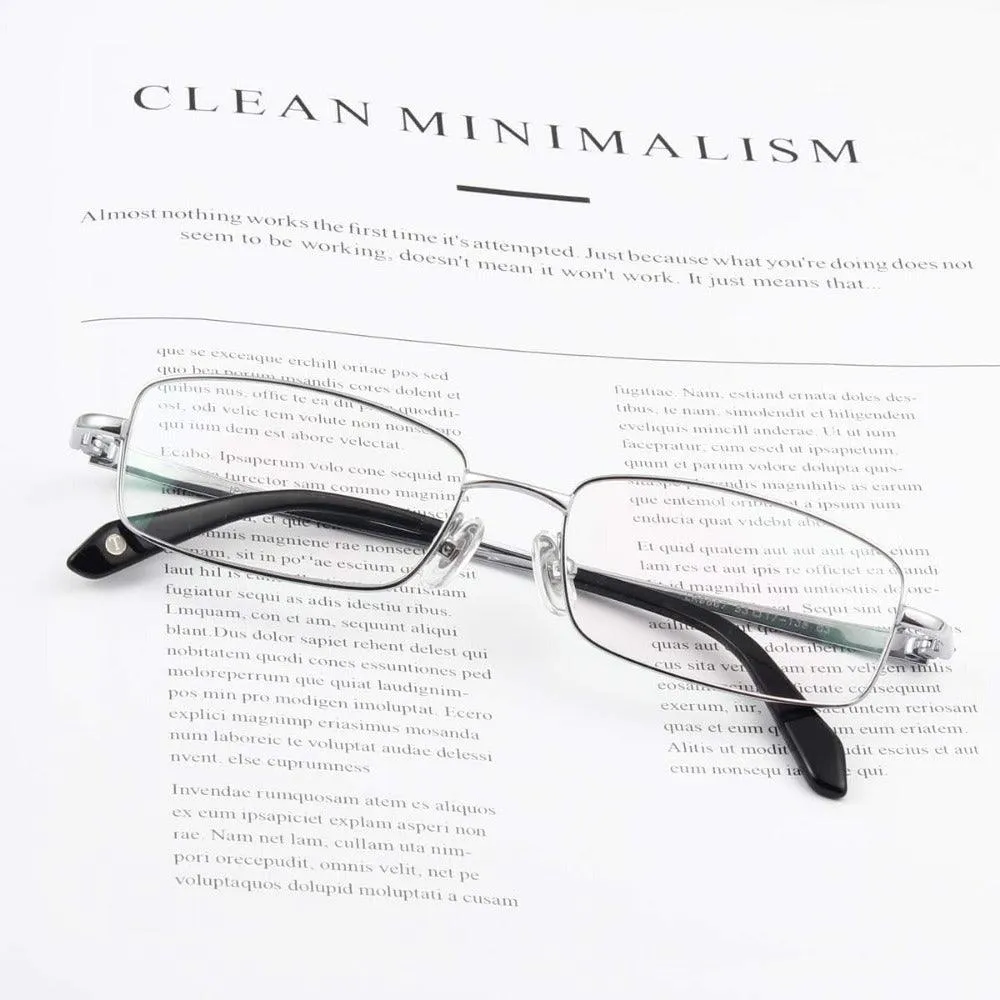 Titanium Rectangle Eyeglasses for Men - Model A9867