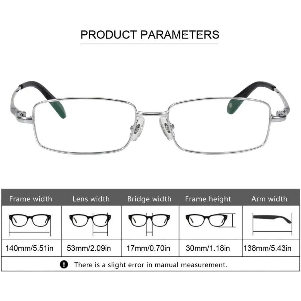 Titanium Rectangle Eyeglasses for Men - Model A9867