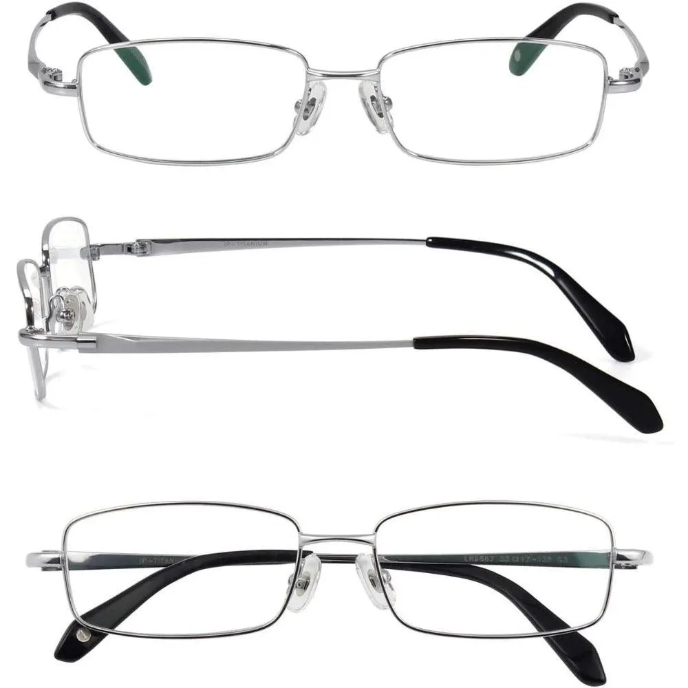 Titanium Rectangle Eyeglasses for Men - Model A9867