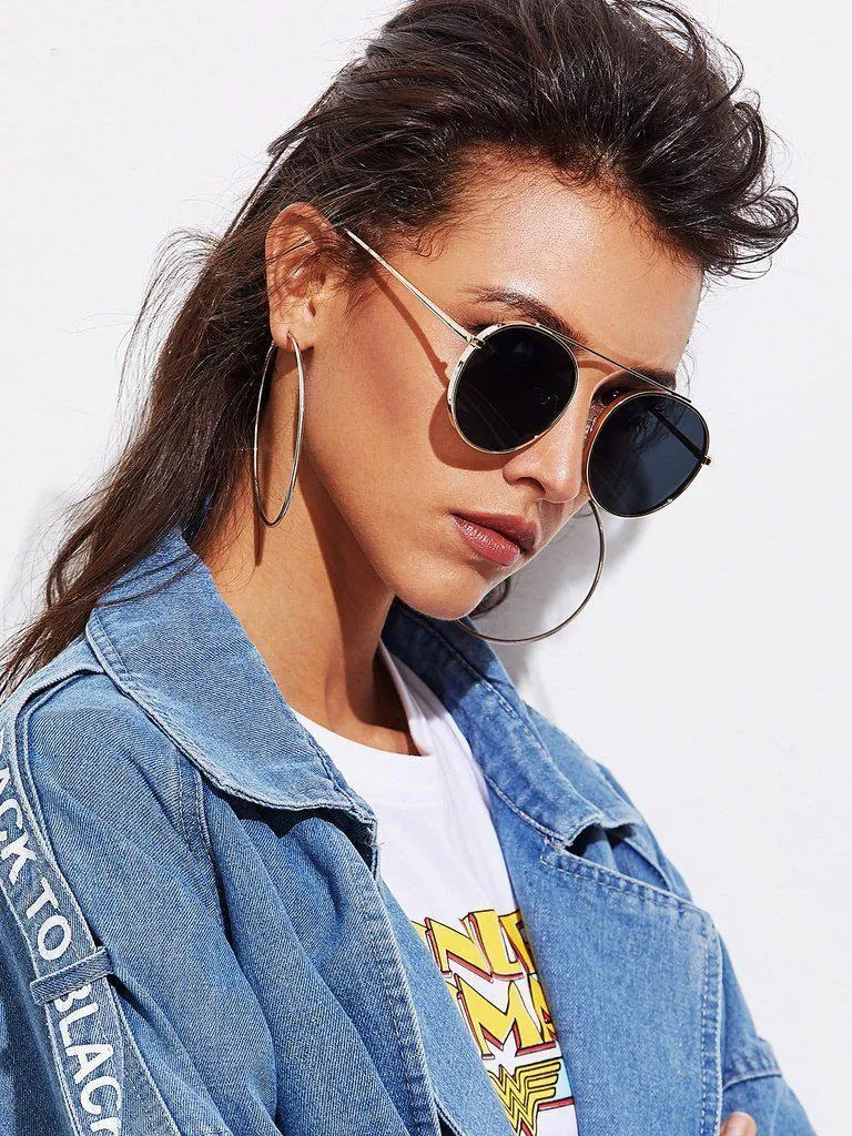 Top Bar Metal Frame Sunglasses