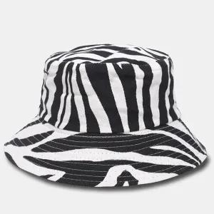 Unisex Funky Zebra Bucket Hat