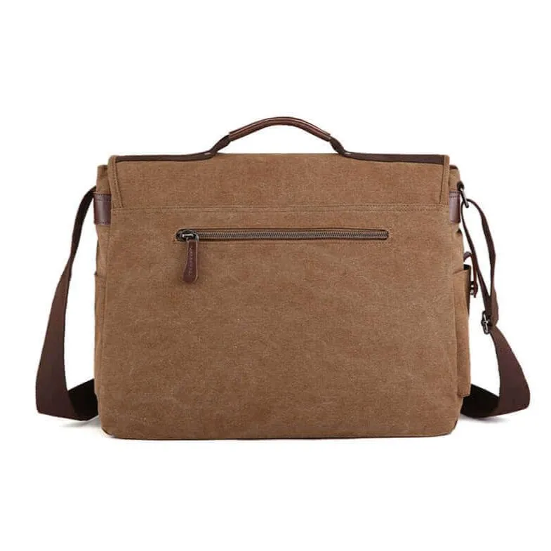 Versatile Canvas Messenger Bag | 17 Inch Laptop