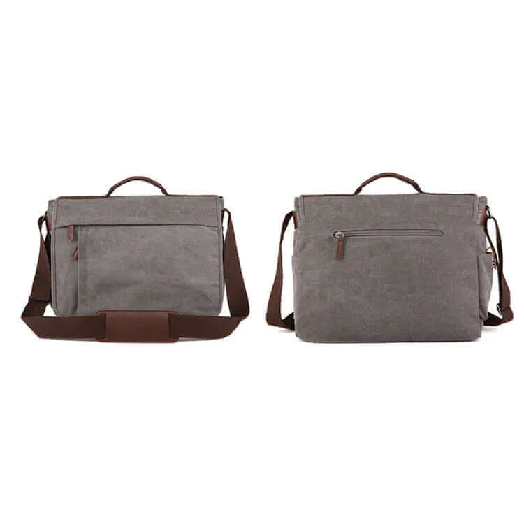 Versatile Canvas Messenger Bag | 17 Inch Laptop