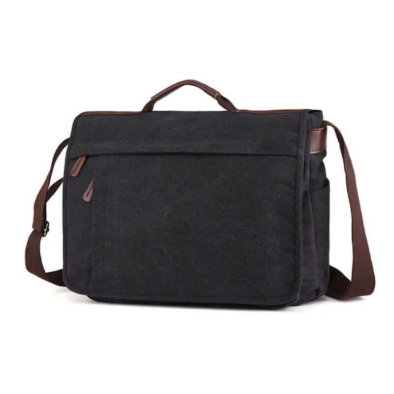 Versatile Canvas Messenger Bag | 17 Inch Laptop