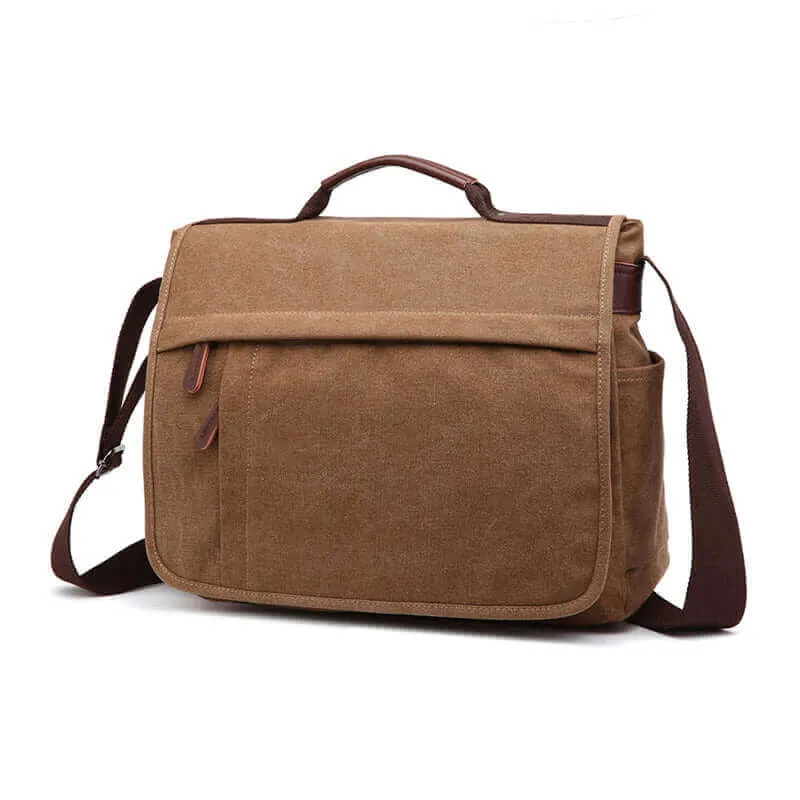 Versatile Canvas Messenger Bag | 17 Inch Laptop