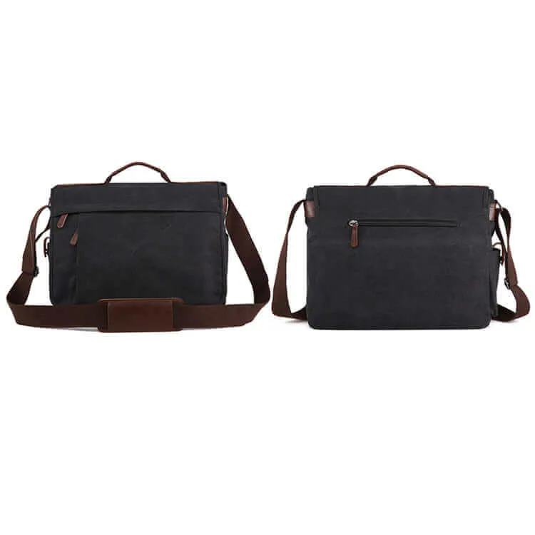 Versatile Canvas Messenger Bag | 17 Inch Laptop