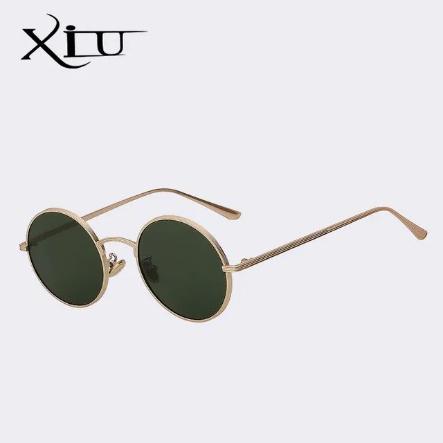 Xiu Xiu Brand Men's Round Red Sunglasses Women